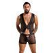 Комплект мужского белья на шнуровке Passion 053 SET WILLIAM S/M Black, жилет, боксеры 105605 фото 3