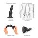 Насадка для страпона Strap-On-Me Dildo Plug Beads Black L 107006 фото 3