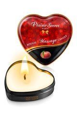 Масажна свічка-серце Plaisirs Secrets Peach (35 мл) 100903 фото