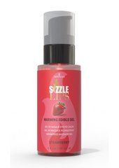 Зігрівальний масажний гель Sensuva Sizzle Lips Strawberry (59 мл), без цукру, їстівний 107862 фото