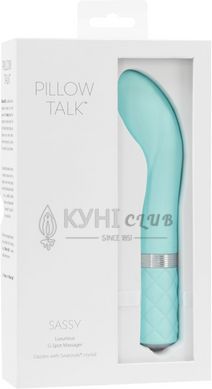 Розкішний вібратор Pillow Talk - Sassy Teal з кристалом Сваровські для точки G, подарункова упаковка 100013 фото