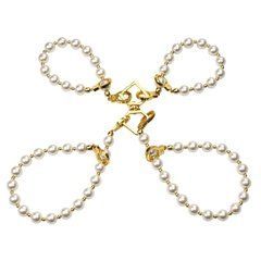 Перлинні наручники та поножі LOCKINK Pearl Handcuffs & Anklecuffs 110068 фото