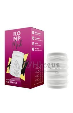 М&rsquo;який мастурбатор Romp Mosh Transparent, двосторонній, наскрізний, для пар та мінету 106759 фото