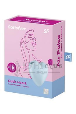 Вакуумний стимулятор-серце з вібрацією Satisfyer Cutie Heart Blue 104269 фото