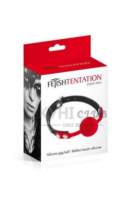 Классический кляп с силиконовым шариком Fetish Tentation Silicone Gag Ball Red 103806 фото