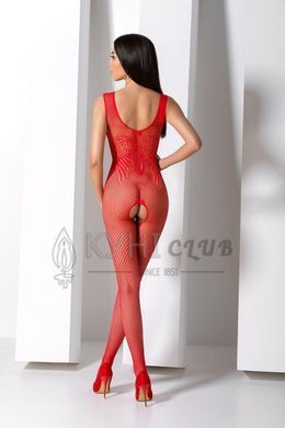 Бодістокінг з крилами Passion BS098 One Size, red, середня сітка, відкритий доступ 106953 фото