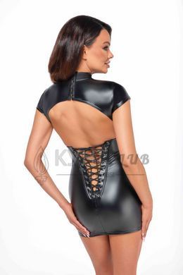 Платье Noir Handmade F309 Fantasy, M, black, мини, под латекс, короткий рукав, шнуровка сзади 108290 фото