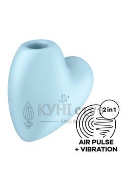 Вакуумний стимулятор-серце з вібрацією Satisfyer Cutie Heart Blue 104269 фото