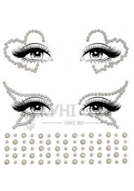 Набір страз-прикрас для тіла Leg Avenue Ayla face jewel sticker, наліпки, світяться у темряві 107193 фото