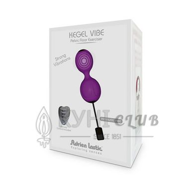 Вагінальні кульки з вібрацією Adrien Lastic Kegel Vibe Purple, діаметр 3,7 см 108843 фото