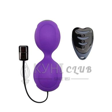 Вагінальні кульки з вібрацією Adrien Lastic Kegel Vibe Purple, діаметр 3,7 см 108843 фото