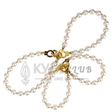Перлинні наручники та поножі LOCKINK Pearl Handcuffs & Anklecuffs 110068 фото