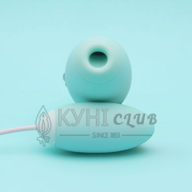 Вакуумний стимулятор з віброяйцем 2-в-1 KISTOY Miss VV Cyan 100592 фото