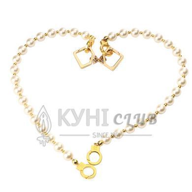Перлинні наручники та поножі LOCKINK Pearl Handcuffs & Anklecuffs 110068 фото