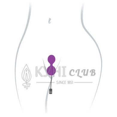 Вагінальні кульки з вібрацією Adrien Lastic Kegel Vibe Purple, діаметр 3,7 см 108843 фото