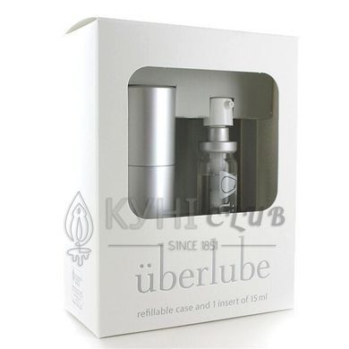 Преміум лубрикант 3в1 на силіконовій основі Uberlube Good-to-Go Silver (15 мл) + кейс 102718 фото