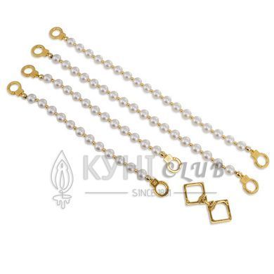 Перлинні наручники та поножі LOCKINK Pearl Handcuffs & Anklecuffs 110068 фото