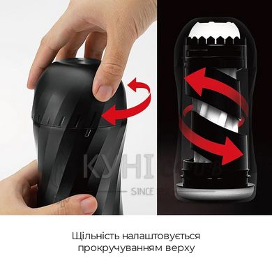 Мастурбатор Tenga Air-Tech TWIST Tickle Red с изменяемой тугостью обхвата, эффект глубокого минета 108926 фото