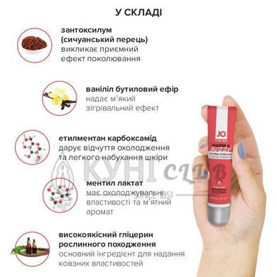 Збудливий гель для клітора JO WARM & BUZZY (10 мл) з ефектом рідкого вібратора 100700 фото