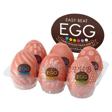 Набір мастурбаторів-яєць Tenga Egg Hard Boilded II Pack (6 яєць) 107822 фото