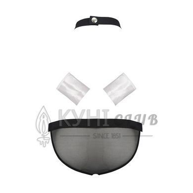 Комплект еротичної чоловічої білизни Passion 036 ALFRED L/XL Black, труси, комірець, манжети 105556 фото