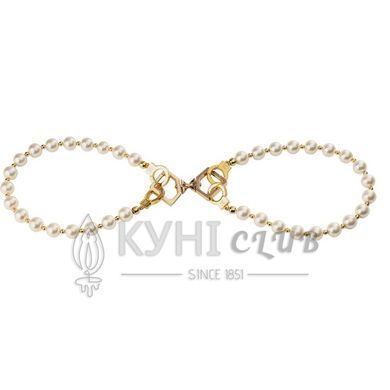 Перлинні наручники та поножі LOCKINK Pearl Handcuffs & Anklecuffs 110068 фото