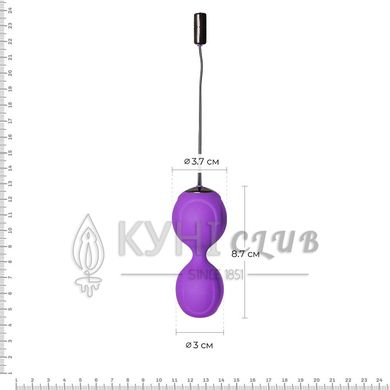 Вагінальні кульки з вібрацією Adrien Lastic Kegel Vibe Purple, діаметр 3,7 см 108843 фото