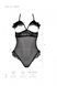 Еротичне боді Passion DOLLY BODY, S/M, black, з відкритими чашками 107709 фото 4
