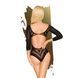 Боді Penthouse Under My Spell XL Black, довгі рукави, малюнок перевернута лілія, глибокий виріз 104406 фото 2