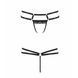 Трусики-стринги из стреп с кружевом Lorry Thong black XXL/XXXL &mdash; Passion Exclusive 104377 фото 5