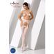 Мереживні колготки-бодістокінги Passion S014 One Size, White, імітація панчіх та пояса з гартерами 100795 фото 2