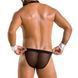 Комплект еротичної чоловічої білизни Passion 036 ALFRED L/XL Black, труси, комірець, манжети 105556 фото 2
