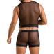 Комплект мужского белья на шнуровке Passion 053 SET WILLIAM XXL/XXXL Black, жилет, боксеры 105606 фото 2