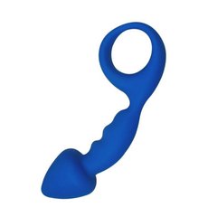 Анальная пробка Adrien Lastic Budy Blue со стимулирующей ножкой, макс. диаметр 2,5см 101295 фото