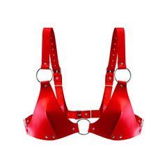 Ліф з натуральної шкіри Feral Feelings - Bikini Top Red 107439 фото