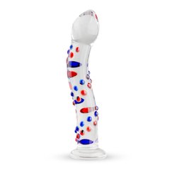 Скляний дилдо з вигинами і малюнком Gildo Glass Dildo No. 3 102325 фото