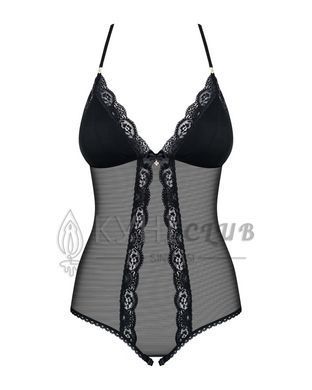 Сетчатое боди с открытыми ягодицами Obsessive 841-TED-1 teddy L/XL, черный 105169 фото