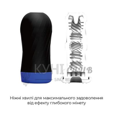 Мастурбатор Tenga Air-Tech Twist Ripple Blue зі змінною тугістю обхвату, ефект глибокого мінету 108927 фото