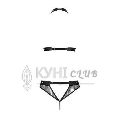 Білизна з відкритим доступом Passion MOONLIGHT SET S/M black, топ, стрінги 106322 фото