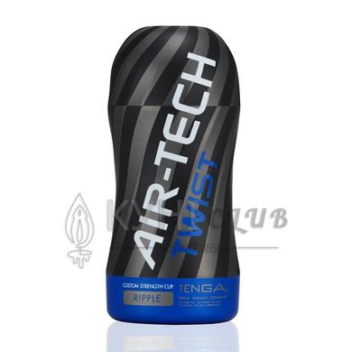 Мастурбатор Tenga Air-Tech Twist Ripple Blue зі змінною тугістю обхвату, ефект глибокого мінету 108927 фото