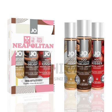 Набор System JO Tri-Me Triple Pack — Neapolitan (3×30 мл) три разных вкуса оральных смазок 104748 фото