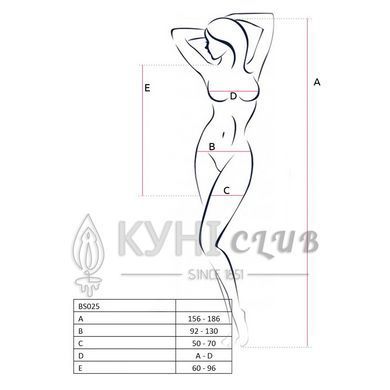 Бодістокінг Passion BS025 white, сукня-сітка, спущене плече, довгий рукав 101483 фото
