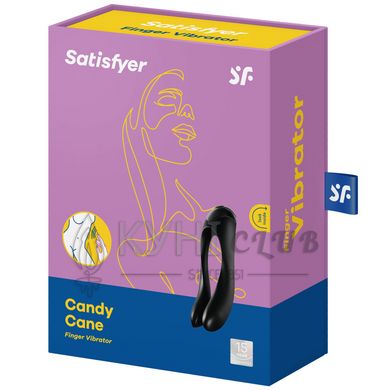 Вібратор на палець Satisfyer Candy Cane Black 102514 фото