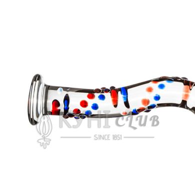 Скляний дилдо з вигинами і малюнком Gildo Glass Dildo No. 3 102325 фото