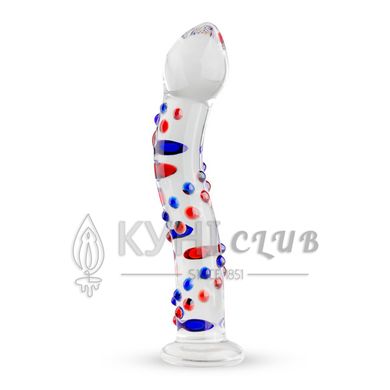 Скляний дилдо з вигинами і малюнком Gildo Glass Dildo No. 3 102325 фото