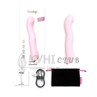 Вібратор Love To Love SWAP - BABY PINK, з пульсівною перлиною для точки G, 3 мотори, гнеться 105331 фото