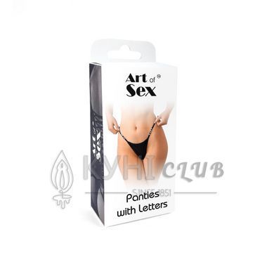 Сексуальні трусики зі стразовим написом Sexy Baby - Art of Sex, розмір XS-2XL, колір Чорний 104765 фото