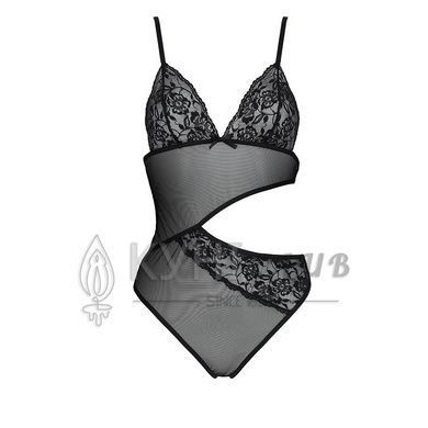 Боди с ажурным лифом Christa Body black L/XL &mdash; Passion 103651 фото