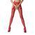Эротические колготки-бодистокинг Passion S014 red, имитация чулок в сеточку и пояса 100796 фото