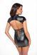 Платье Noir Handmade F309 Fantasy, L, black, мини, под латекс, короткий рукав, шнуровка сзади 108291 фото 3